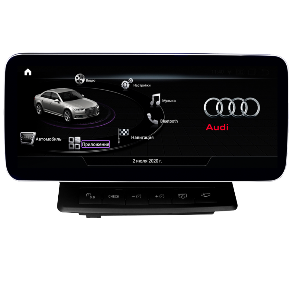 Штатная магнитола Parafar для Audi A6 (2005-2009) 2G экран 10.25" разрешение 1920*720 на Android 11.0 (PF7948QHD2G)